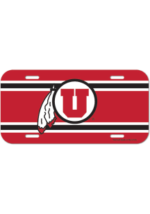 Utah Utes Red Plastic Car Accessory License Plate