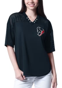 Houston Texans Womens Key Plan Fashion Football Jersey - Navy Blue