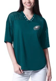 Philadelphia Eagles Womens Key Plan Fashion Football Jersey - Midnight Green