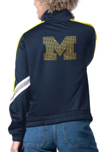 Michigan Wolverines Womens Blue Long Shot Long Sleeve Track Jacket
