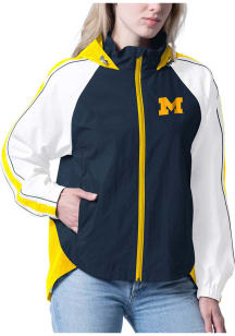 Michigan Wolverines Womens Blue Gold Training Light Weight Jacket