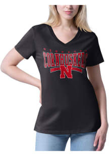 Nebraska Cornhuskers Womens Black Cheer Dance II Short Sleeve T-Shirt