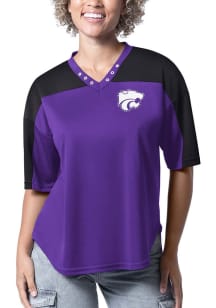 K-State Wildcats Womens Key Plan II Fashion Football Jersey - Purple