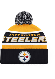 Starter Pittsburgh Steelers Black LEGACY KNIT Mens Knit Hat