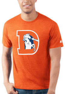 Starter Denver Broncos Orange Retro Primary Logo Short Sleeve T Shirt