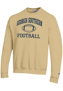 Champion Georgia Southern Eagles Mens Gold Football Football Powerblend Long Sleeve Crew Sweatshir..