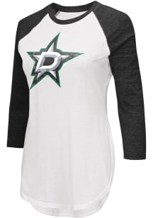 Dallas Stars Womens White Tailgate LS Tee