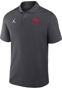 Nike Oklahoma Sooners Mens Anthracite Victory Short Sleeve Polo