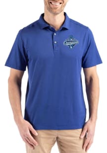 Cutter and Buck Los Angeles Dodgers Mens Blue 2025 World Series Champions Coastline Eco Short Slee..
