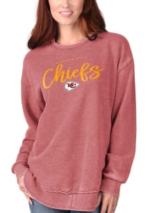 Kansas City Chiefs Womens Red Gertrude Vintage Crew Sweatshirt