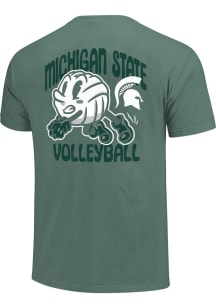 Michigan State Spartans Green Volleyball Short Sleeve T Shirt