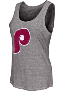 Philadelphia Phillies Womens Grey Playoff Design Tank Top
