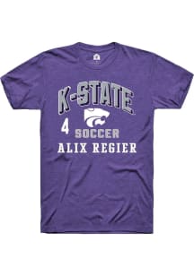 Alix Regier K-State Wildcats Purple NIL Arch Logo Short Sleeve Player T Shirt