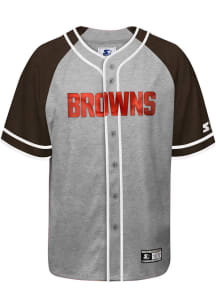 Starter Cleveland Browns Mens Grey TRAINING CAMP BASEBALL Baseball Jersey