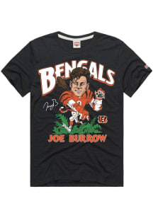 Joe Burrow Cincinnati Bengals Charcoal Jungle Signature Short Sleeve Fashion Player T Shirt