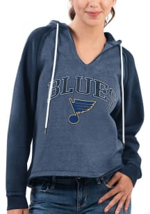 St Louis Blues Womens Black Hat Trick Hooded Sweatshirt