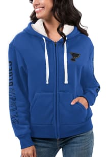 St Louis Blues Womens Blue Goalkeeper Long Sleeve Full Zip Jacket