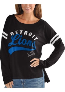 Detroit Lions Womens Black Free Agent LS Tee