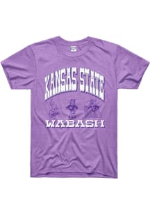 Charlie Hustle K-State Wildcats Lavender Wabash Short Sleeve Fashion T Shirt