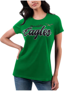 Starter Philadelphia Eagles Womens Kelly Green Foil Team Short Sleeve T-Shirt