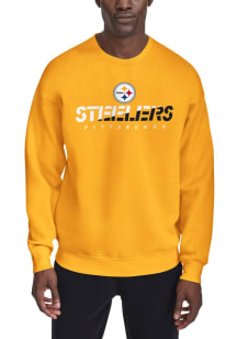 MSX by Michael Strahan Pittsburgh Steelers Mens Gold Warrior Long Sleeve Sweatshirt