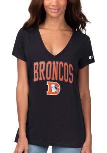 Starter Denver Broncos Womens Black Fair Catch Short Sleeve T-Shirt