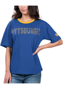 Pitt Panthers Womens Blue MVP Short Sleeve T-Shirt