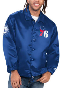 Starter Philadelphia 76ers Mens Blue Option Light Weight Jacket
