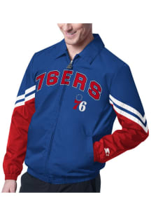 Starter Philadelphia 76ers Mens Blue Champ Light Weight Jacket