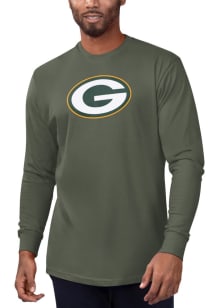 Starter Green Bay Packers Green Primary Logo Long Sleeve T Shirt