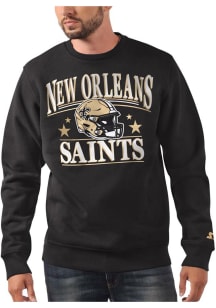 Starter New Orleans Saints Mens Black Helmet Long Sleeve Crew Sweatshirt