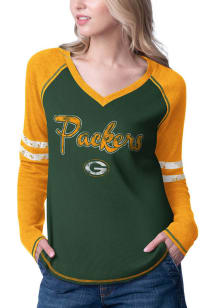 Green Bay Packers Womens Green Winner LS Tee
