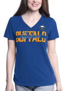 Buffalo Sabres Womens Blue Batter Up Short Sleeve T-Shirt