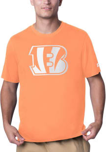 Starter Cincinnati Bengals Orange White Logo Outline Short Sleeve T Shirt