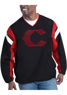 Cincinnati Reds Mens Black Double Coverage Pullover Jackets