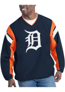 Detroit Tigers Mens Navy Blue Double Coverage Pullover Jackets