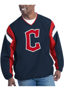 Cleveland Guardians Mens Navy Blue Double Coverage Pullover Jackets