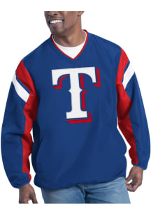 Texas Rangers Mens Blue Double Coverage Pullover Jackets