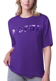 K-State Wildcats Womens Purple Training Field Short Sleeve T-Shirt