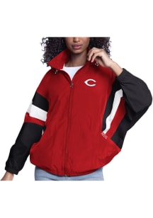 Cincinnati Reds Womens Red Game News Light Weight Jacket
