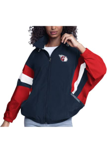 Cleveland Guardians Womens Navy Blue Game News Light Weight Jacket