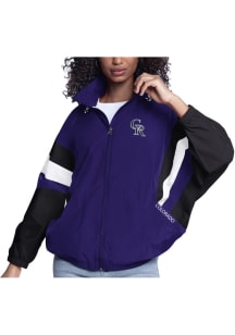 Colorado Rockies Womens Purple Game News Light Weight Jacket