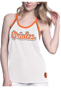 Baltimore Orioles Womens White Curveball Tank Top