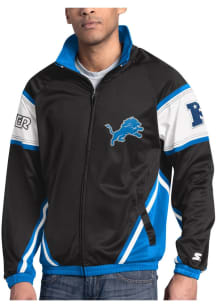 Starter Detroit Lions Mens Black Tradition Track Jacket