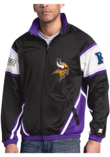 Starter Minnesota Vikings Mens Black Tradition Track Jacket