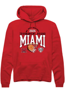 Summit Sportswear Miami RedHawks Mens Red MAC 2026 MBB Tournament Bound Long Sleeve Hoodie