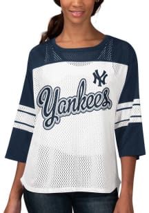 New York Yankees Womens First Team Fashion Baseball Jersey - Blue