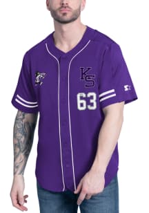 Starter K-State Wildcats Mens Lavender Sandlot Fashion Baseball Jersey