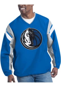 Dallas Mavericks Mens Navy Blue Double Coverage Pullover Jackets