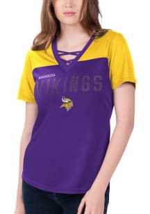 Minnesota Vikings Womens Cross Fashion Football Jersey - Purple